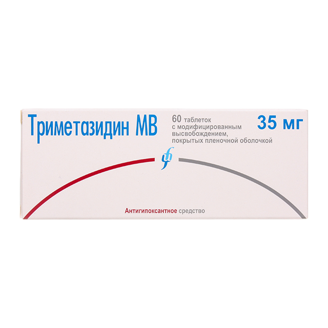 Триметазидин МВ таблетки модиф высвобождением п/п/о 35мг №60