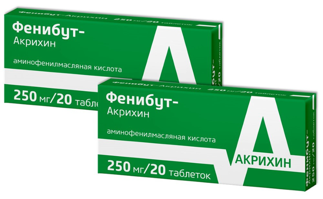 Фенибут-Акрихин таблетки 250мг №20