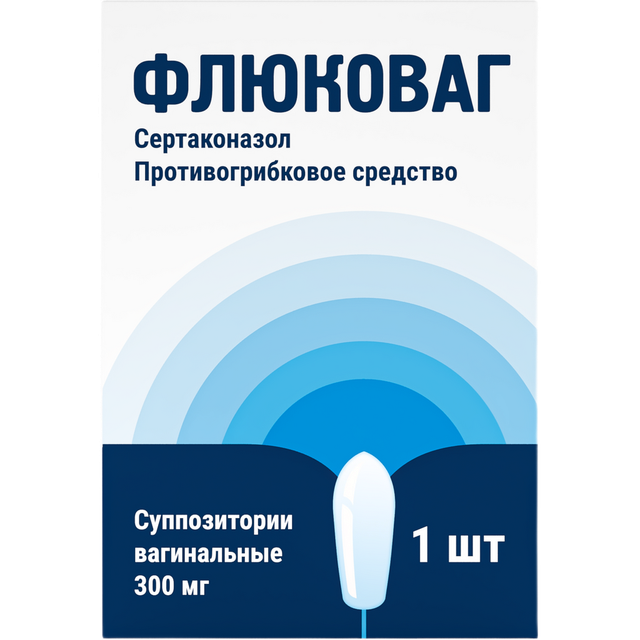 Флюковаг супп ваг 300мг №1