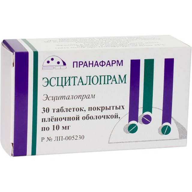 Эсциталопрам таблетки п/п/о 10мг №30