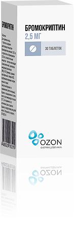 Бромокриптин таблетки 2,5мг №30 бан