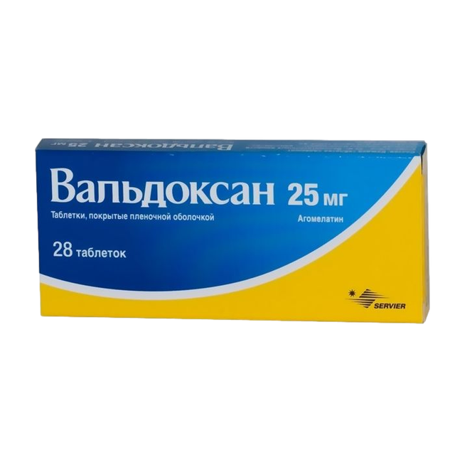 Вальдоксан таблетки п/п/о 25мг №28