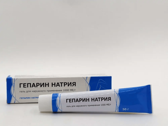 Гепарин натрия гель д/нар прим 1000МЕ/г 50г