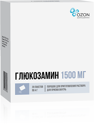 Глюкозамин порошок д/раствора для приема внутрь 1500мг пак 4г №20