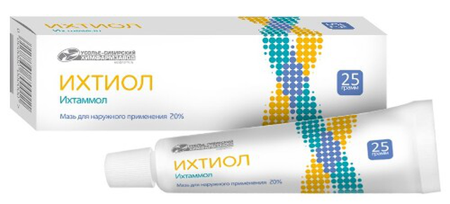 Ихтиол мазь 20% 25г №1 банка