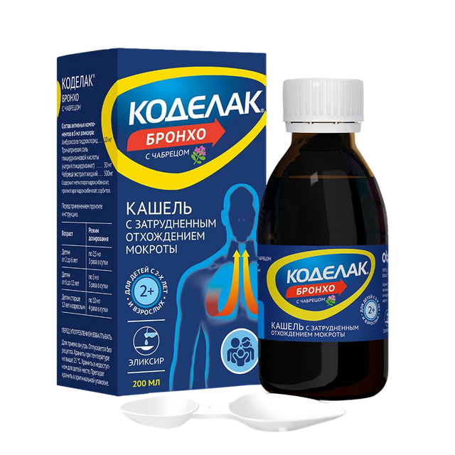 Коделак Бронхо с чабрецом эликсир 200мл
