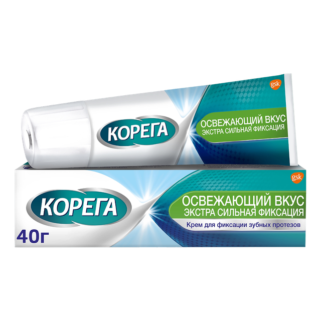 Корега Освеж вкус крем д/фикс зубных протезов экстра сильн 40г