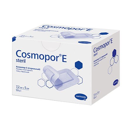 Космопорошок Е повязка самокл 7,2х5см №50