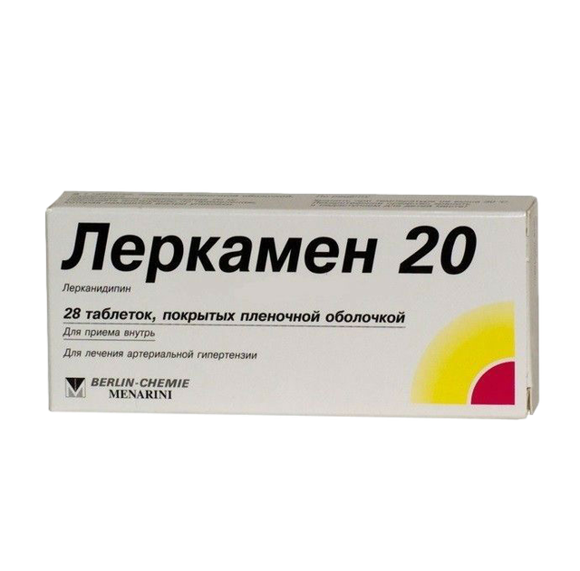 Леркамен 20 таблетки п/п/о 20мг №28