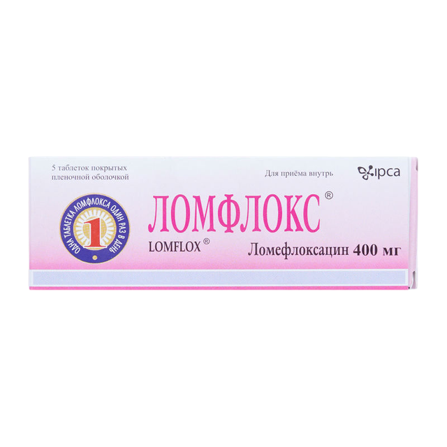Ломфлокс таблетки п/п/о 400мг №5