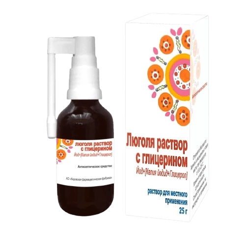Люголя раствор с глицерином раствор мест 25г №1 фл т/ст