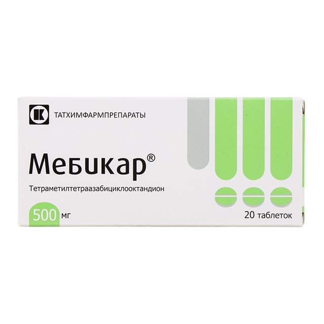 Мебикар таблетки 500мг №20