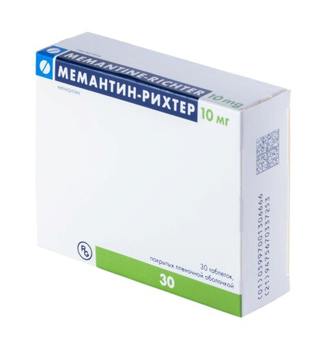 Мемантин-Рихтер таблетки п/п/о 10мг №30