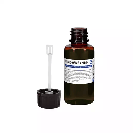 Метиленовый синий раствор водный 1% фл 25мл с помазком
