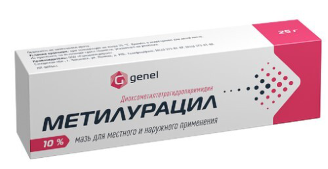 Метилурацил мазь д/местн и наруж прим 10% 25г