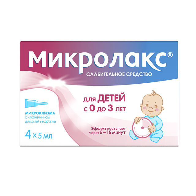 Микролакс раствор д/рект введ м/клизма 5мл №4 удлин након
