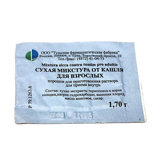 Микстура от кашля д/взрослых сух порошок д/раствора для приема вн 1,7г