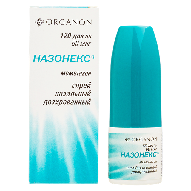 Назонекс спрей назальный дозир 50мкг/доза 18г 120доз