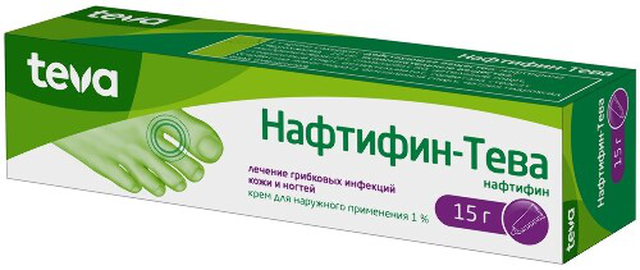 Нафтифин-Тева 1% крем для наружного применения 15г туба