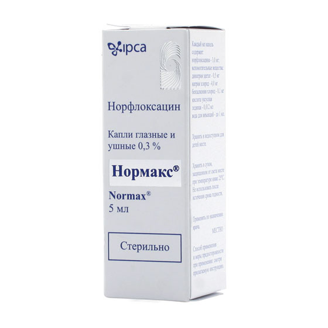 Нормакс капли глазные/ушн 0,3% 5мл