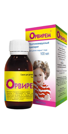 Орвирем сироп для детей 2мг/мл 100мл