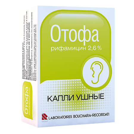 Отофа капли ушные 2,6% 10мл №1