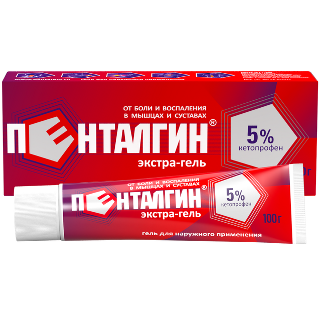 Пенталгин экстра-гель гель наруж 5% 100г