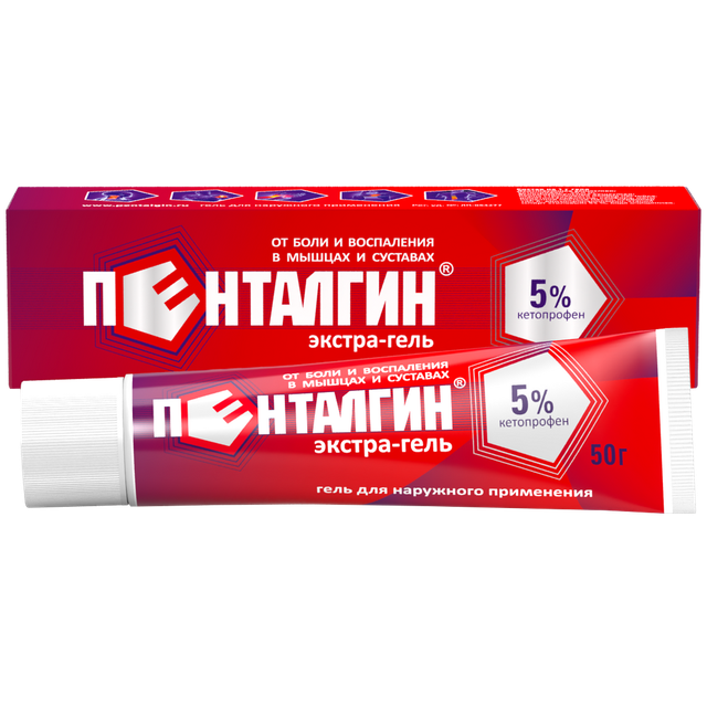 Пенталгин экстра-гель гель наруж 5% 50г