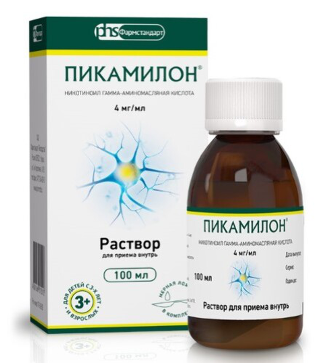 Пикамилон раствор д/внут прим 4мг/мл 100мл