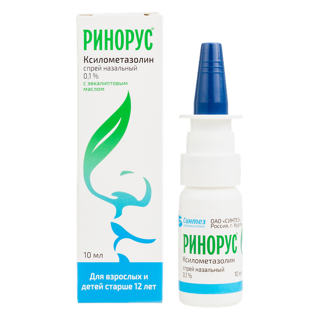 Ринорус спрей назальный 0,1% 10мл №1