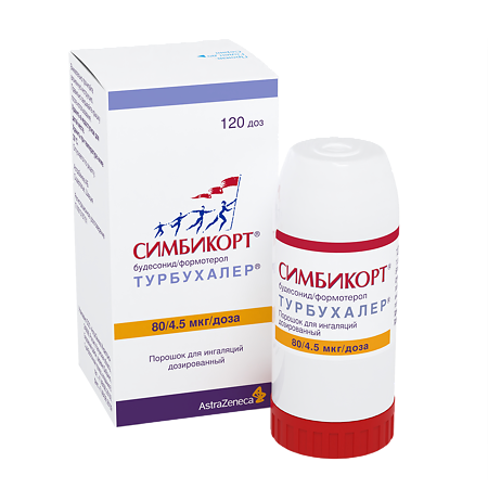 Симбикорт Турбухалер порошок д/инг дозир 80мкг+4,5мкг/доза 120д